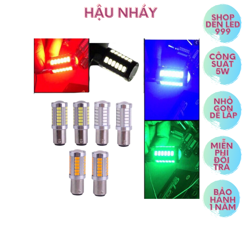 [FREESHIP] 🔥 Đèn LED Hậu Nháy 33 TIM LED Bi Cầu Ô TÔ Xe Máy 💥 2 Chân Dương (GIÁ 1 BÓNG)