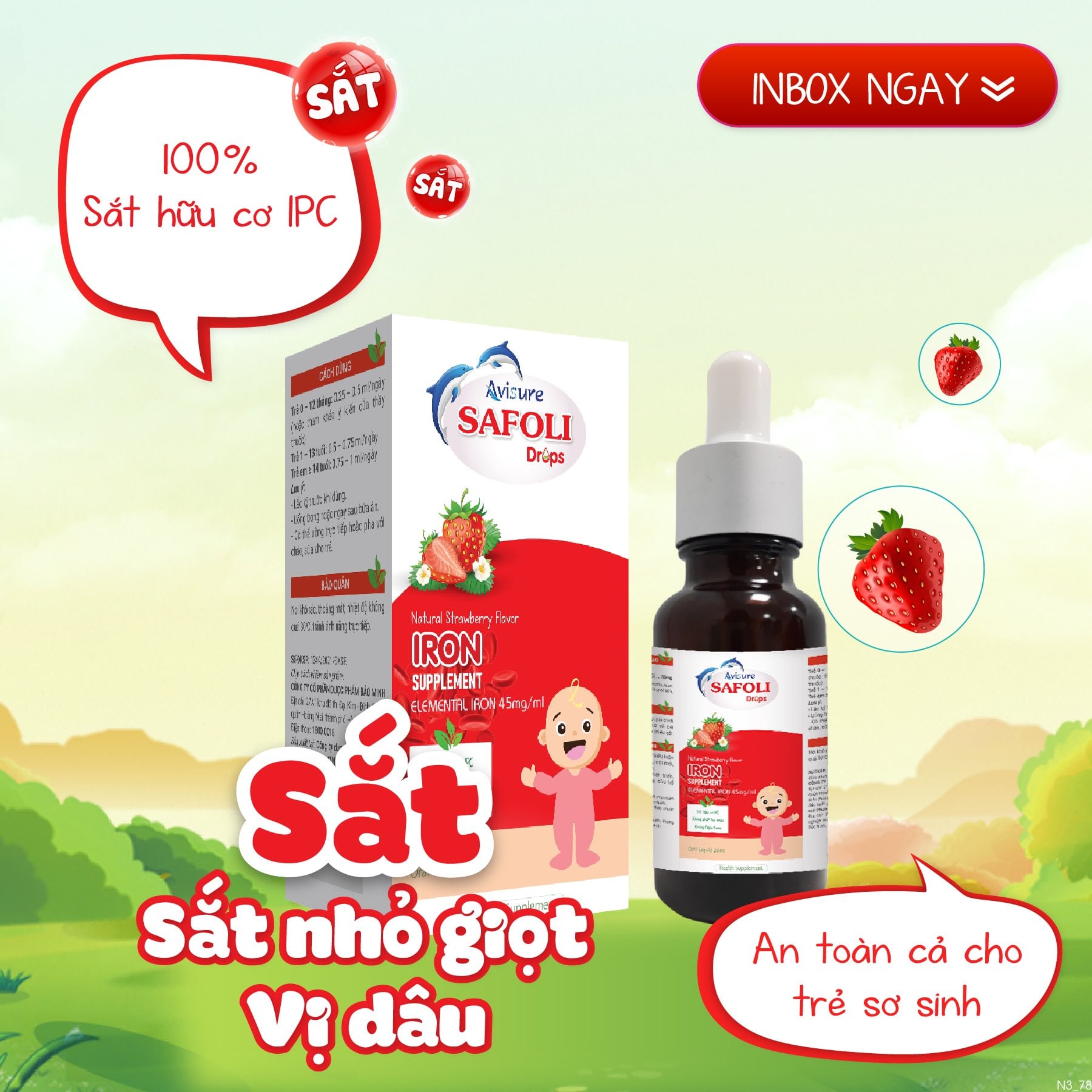 Avisure Safoli Drop - sắt hữu cơ nhỏ giọt cho bé