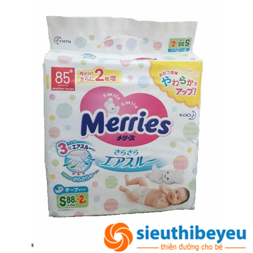 Bỉm merries nội địa nhật tặng miếng - vsb-mer-01