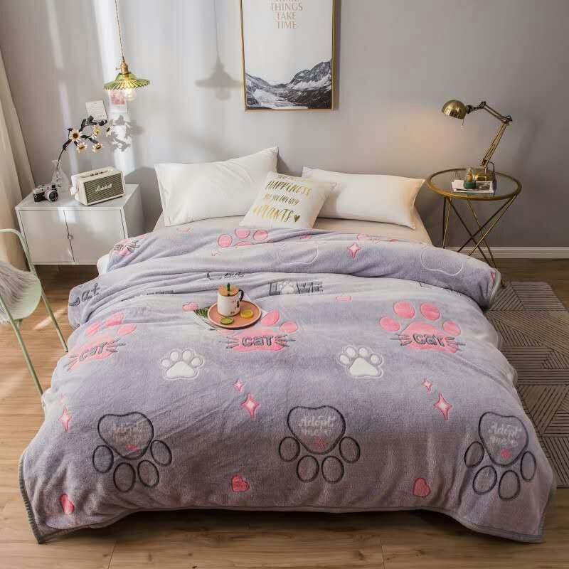 [Siêu sale mùa thu] Chăn lông tuyết (chăn tuyết sữa) siêu mềm mịn hàng nhập khẩu cao cấp