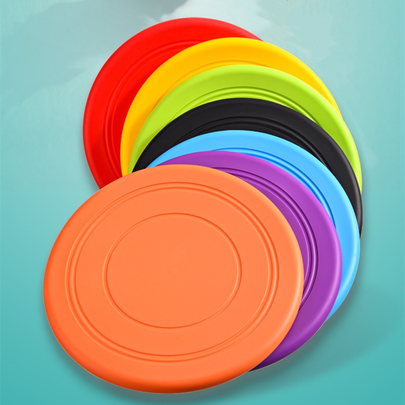 【CW】 1pcs Soft Non-Slip Dog Flying Disc Silicone Game Frisbeed Anti-Chew Toy Pet Puppy Training Interactive Dogs Supplies