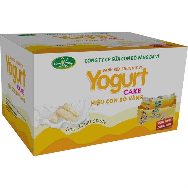 Bánh sữa chua giòn mix vị ba vì con bò vàng 2kg