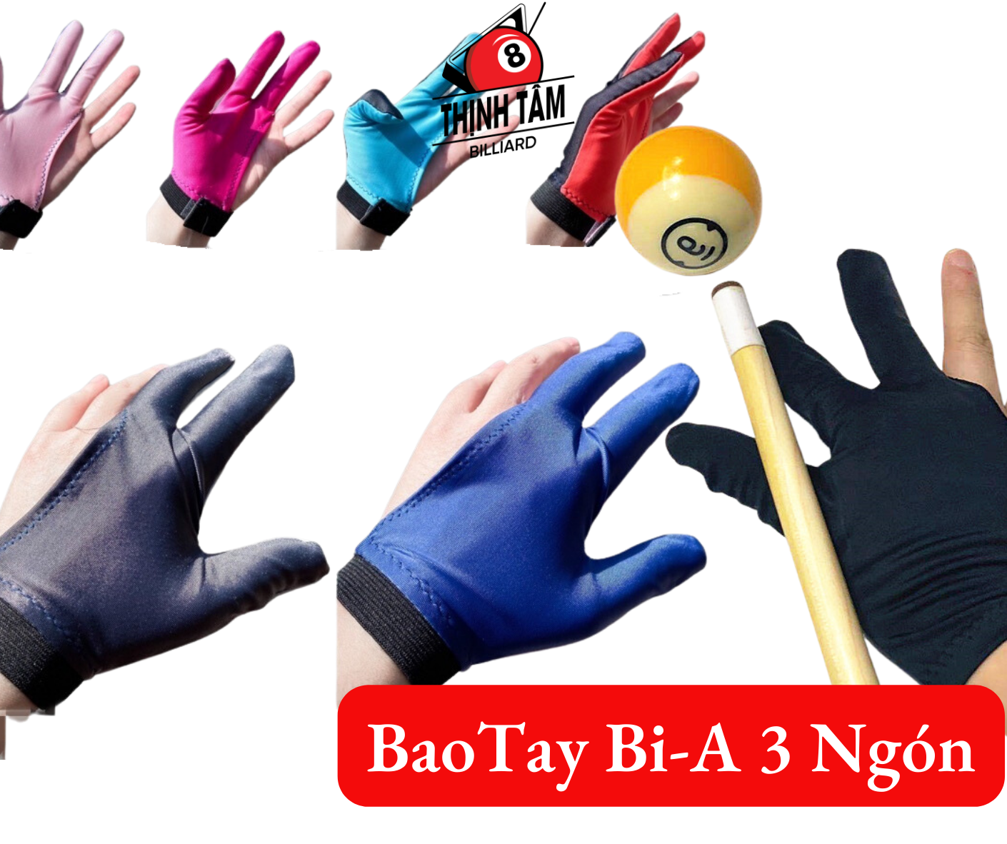 Bao tay bida găng tay bida bi-a clb