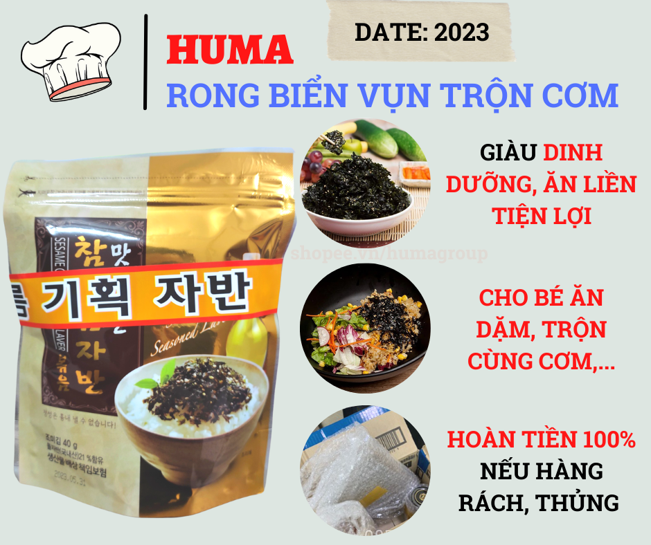 Rong biển vụn trộn cơm cho bé – gói rong biển lá kim vụn rắc cơm ăn liền hàn quốc