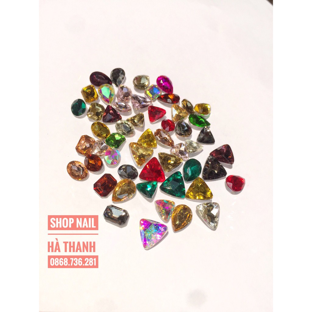 Đá khối mix nhiều màu , nhiều size 100 viên