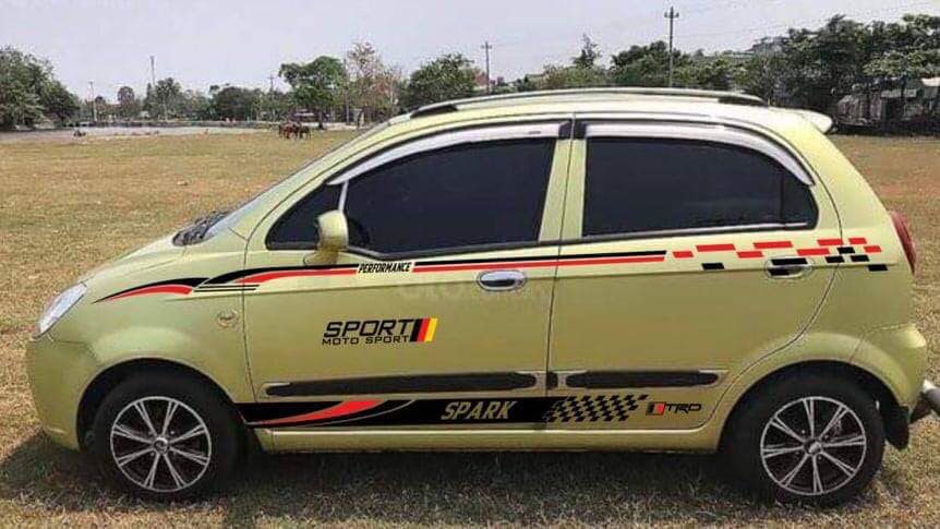 Tem Dán Xe Matiz Spark Xanh Sport 911