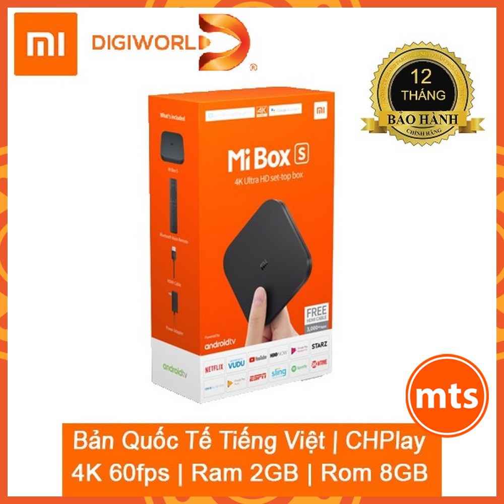Đầu Android TV MIBOX S 4K QUỐC TẾ | BH 12 tháng Chính Hãng Digiworld - Minh Tín Shop