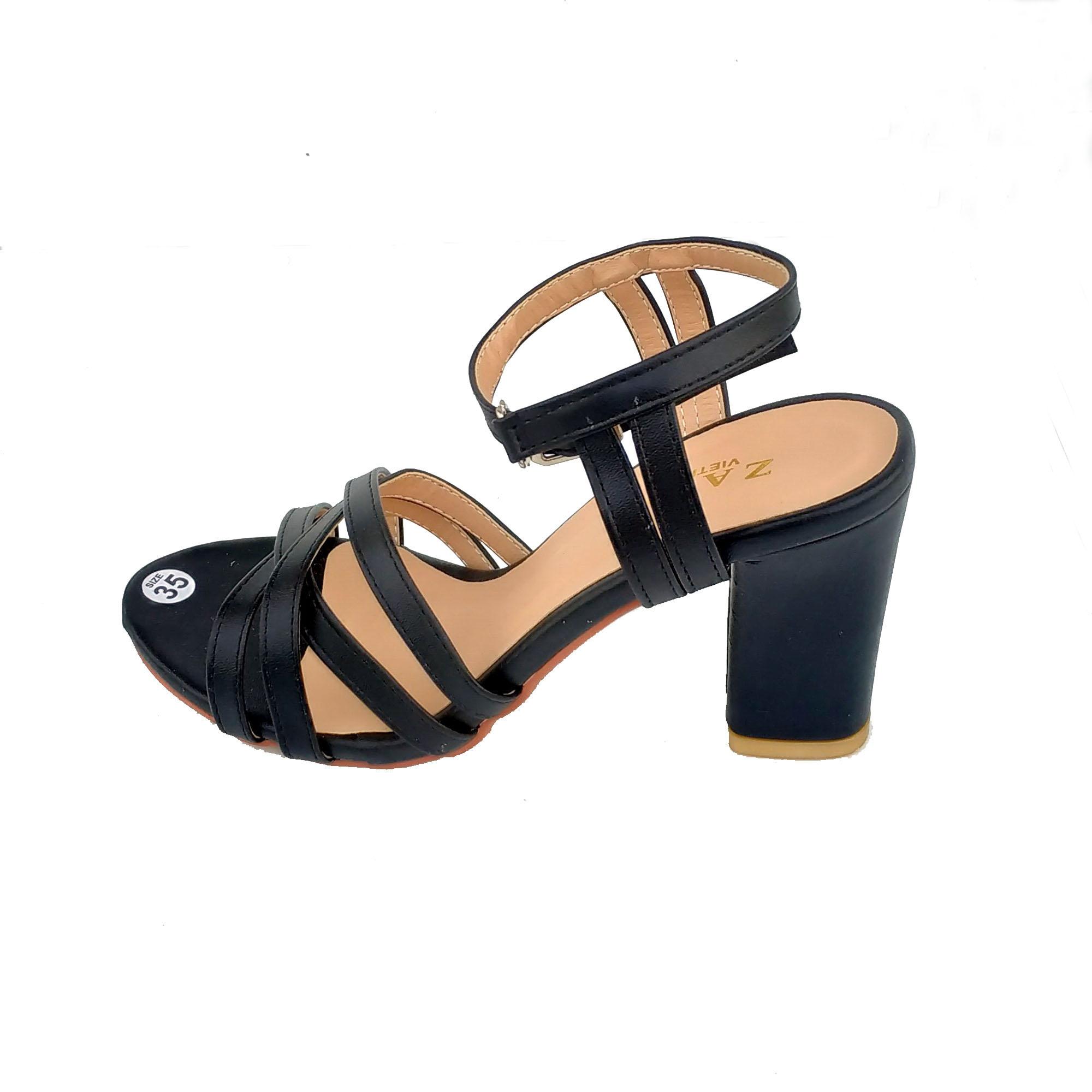 Giày cao gót quai chéo gót 7cm cao cấp BenSt