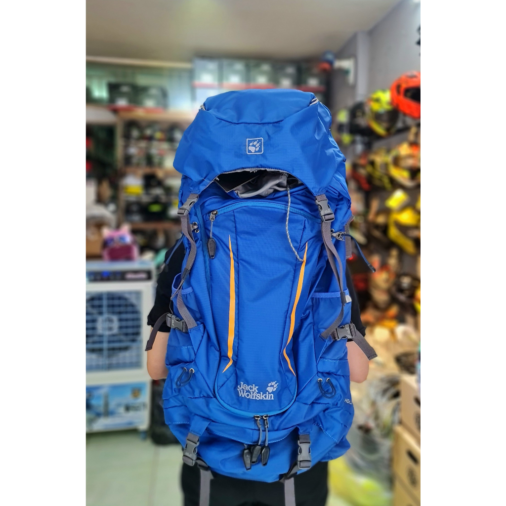 Balo chính hãng Jack Wolfskin 50 lít màu xanh biển - Balo dã ngoại,leo núi,...