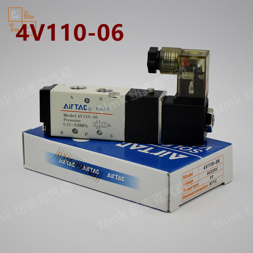 Van điện từ khí nén airtac 4v110-06 chính hãng