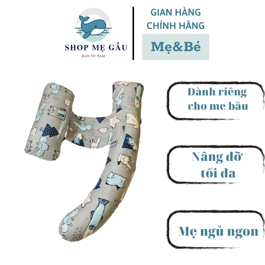 Gối ôm bà bầu, gối bầu chữ J giúp mẹ bầu hết đau lưng, ngủ ngon