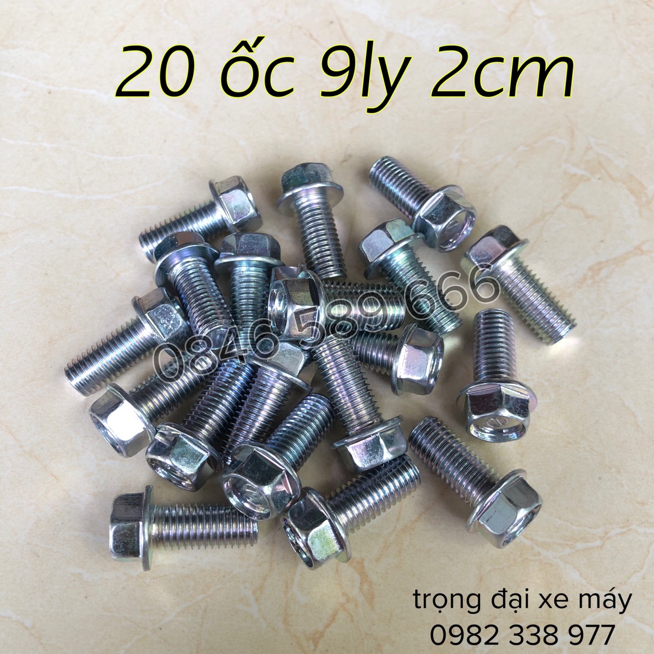 Ốc 9ly 2cm sử lý chờn ren gác chân xe máy