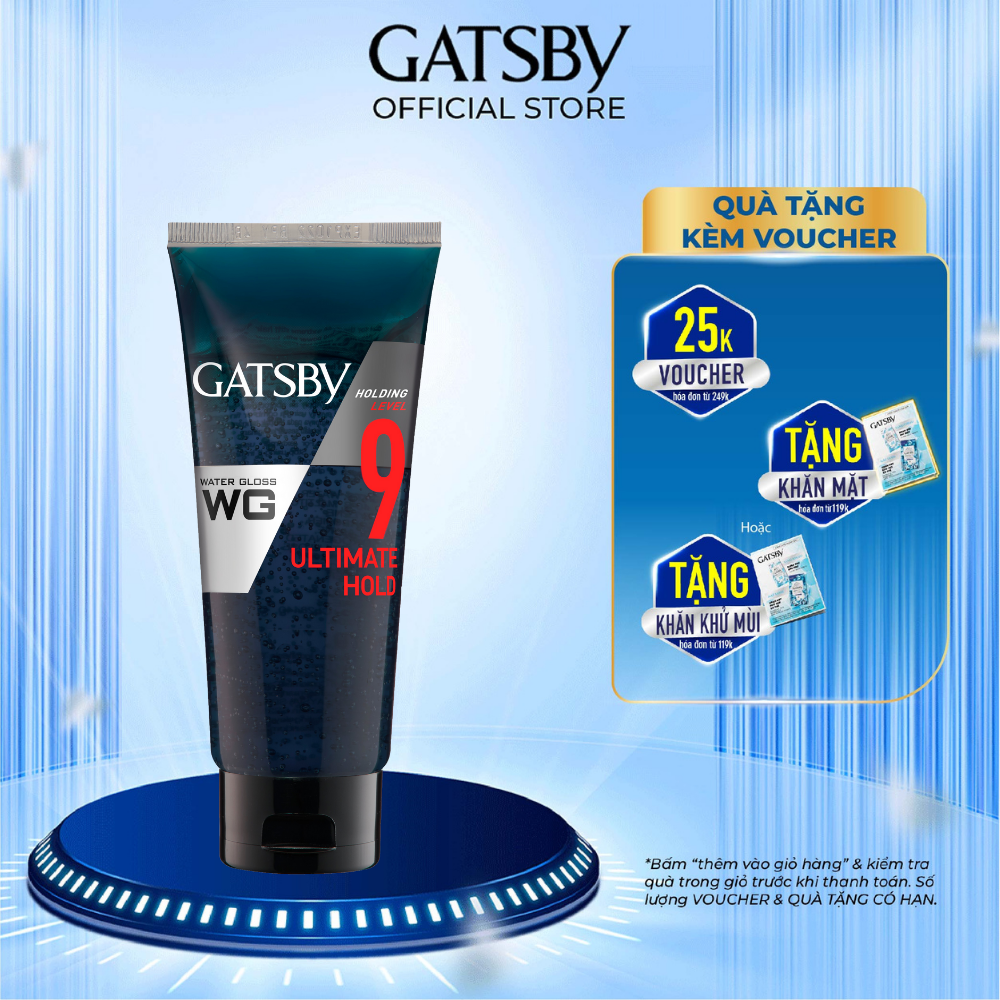 Gel tạo kiểu tóc gatsby water gloss ultimate hold 170g