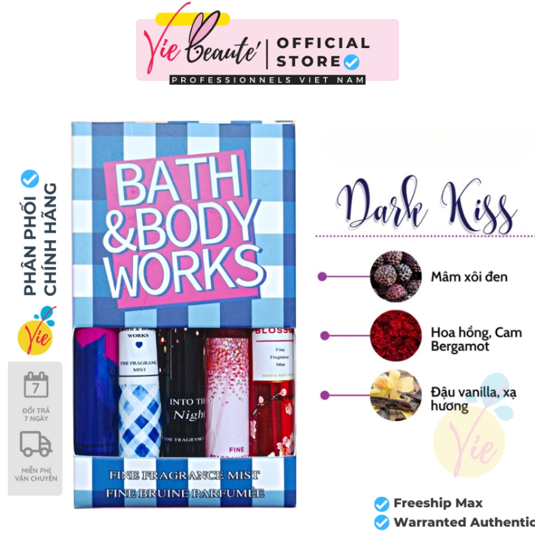 Set 5 ống nước hoa Body mist Bath And Body Works Size mini - Nhiều mùi ngẫu nhiên