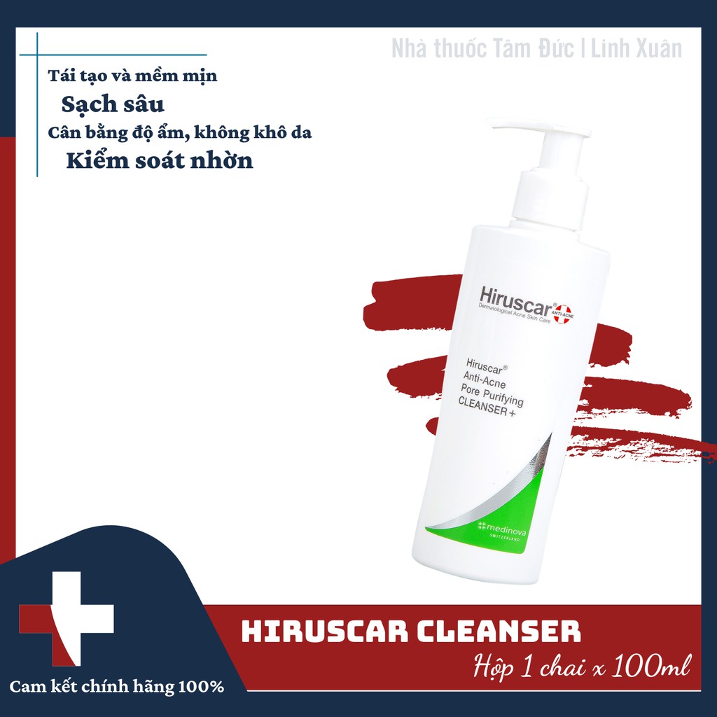 Hiruscar cleanser 100ml - sữa rửa mặt hiruscar anti acne