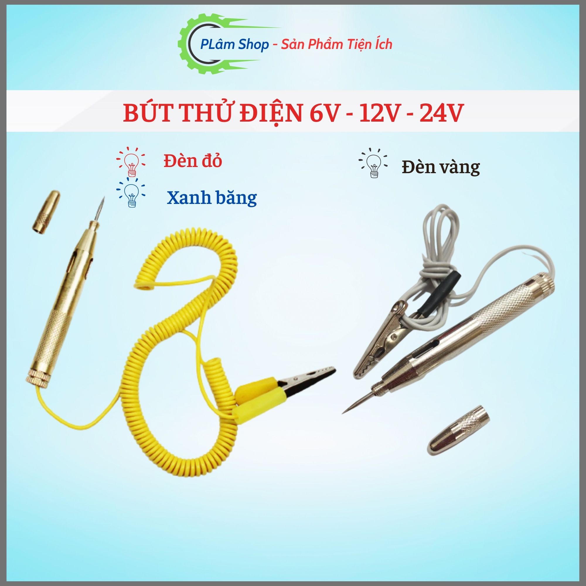 Bút thử điện ô tô, xe máy 6v 12v v4v