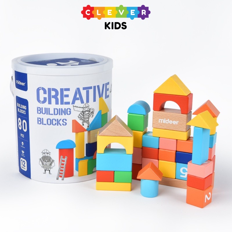 Đồ Chơi Gỗ Thông minh Cho bé Sáng Tạo Creative Building Blocks Mideer