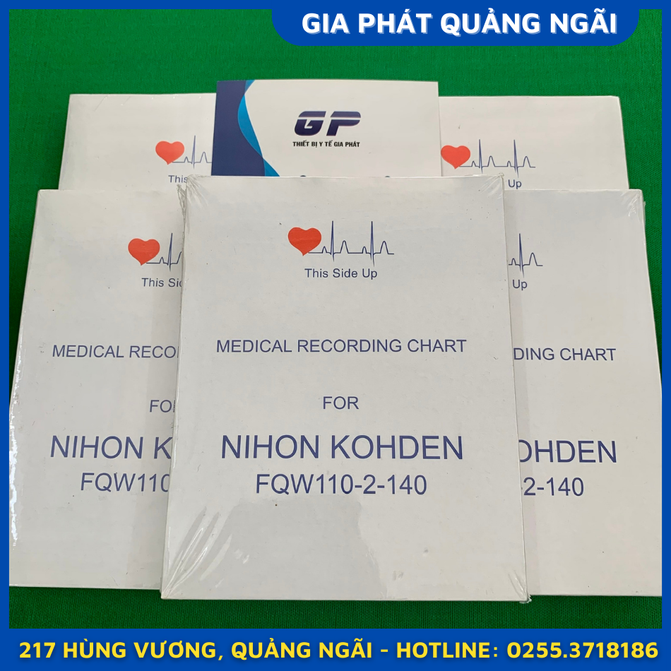 Giấy điện tim 6 cần nihon kohden malaysia phụ kiện máy điện tim sáu cần xấp