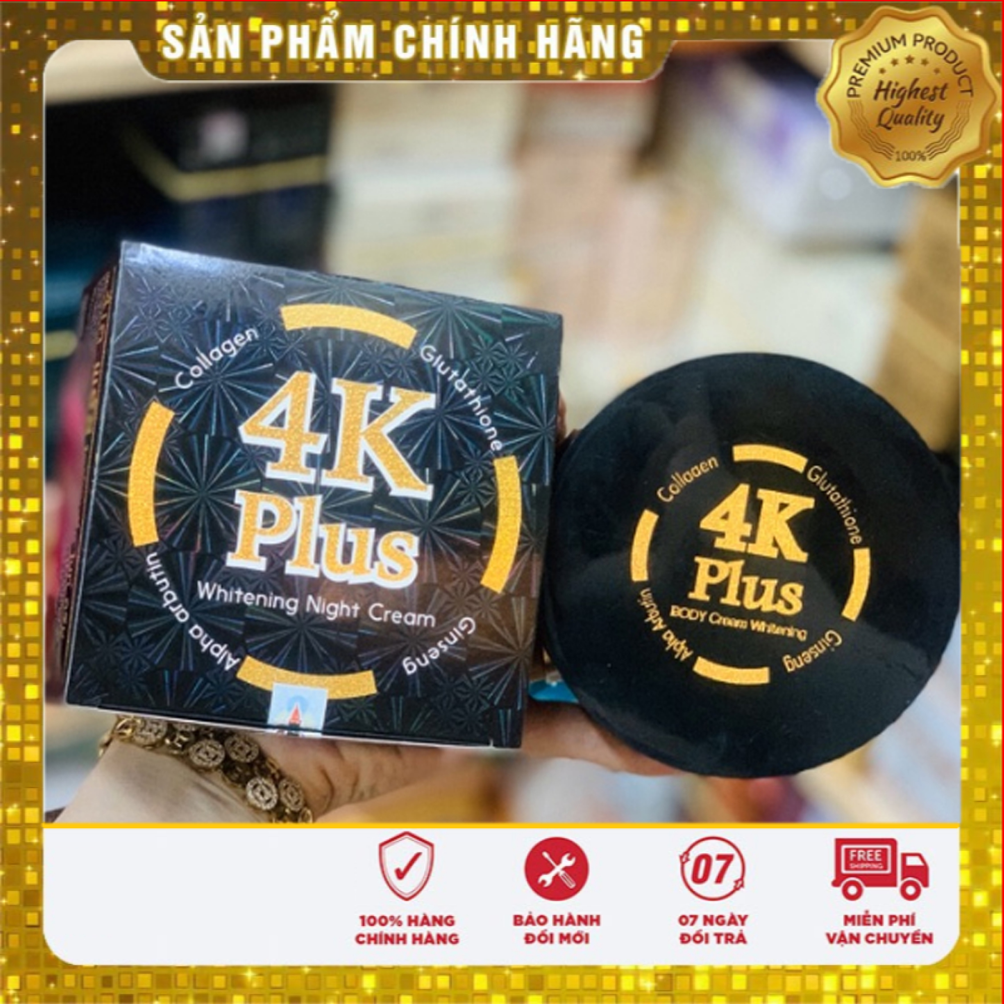 Kem body 4k plus thái lan - kem body siêu trắng da chống nắng 4k plus đen - giá sĩ