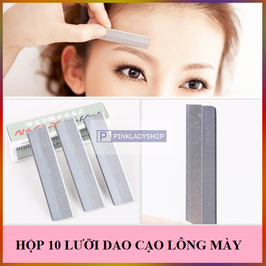 Dao cạo lông mày hộp 10 chiếc dao cạo special bằng thép không gỉ