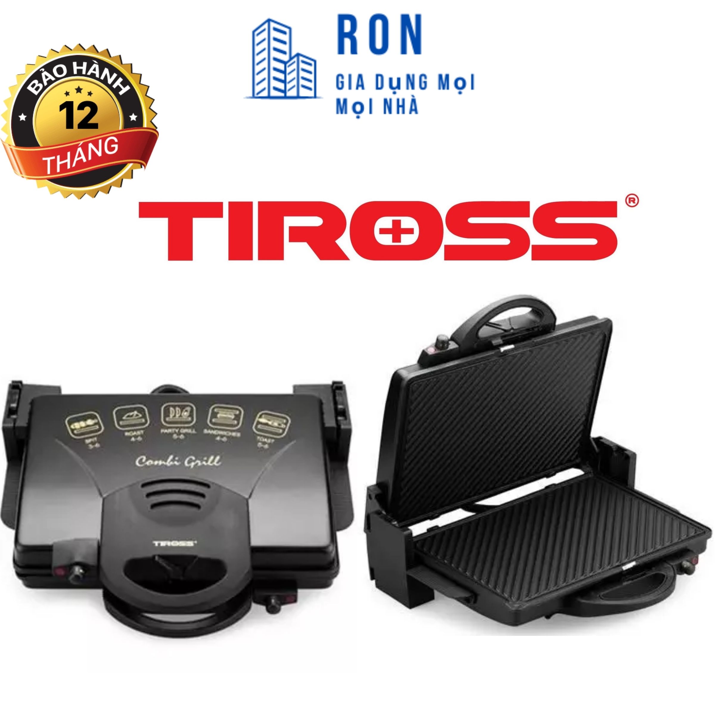 Máy ép nướng bánh mì đa năng tiross ts-965