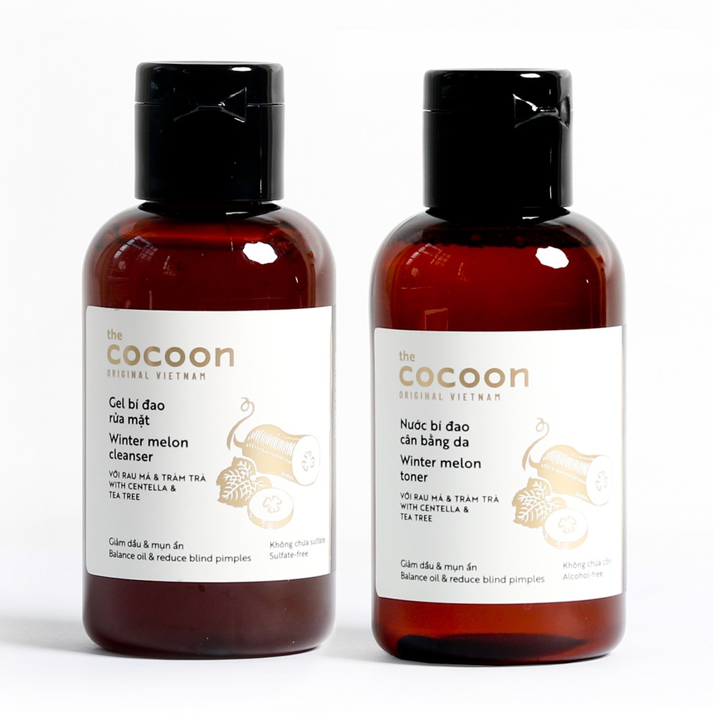 [HCM]Combo Gel rửa mặt bí đao cocoon 140ml + Toner bí đao cocoon 140ml