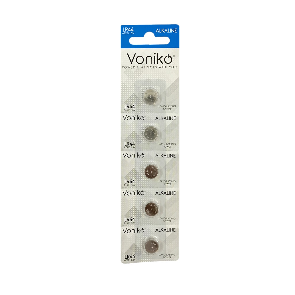 Pin voniko usa alkaline lr44/ag13 1.5v vỉ 5 viên