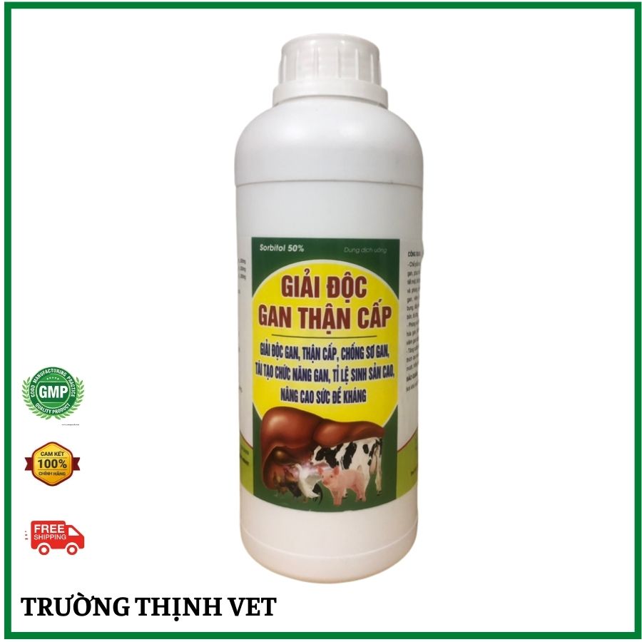"Hoàn tiền đến 10%" Giải độc gan thận cấp tốc 1 lít, giải độc nhanh, tăng cường chức năng gan thận, phòng chống bệnh truyền nhiễm Thú y Trường Thịnh