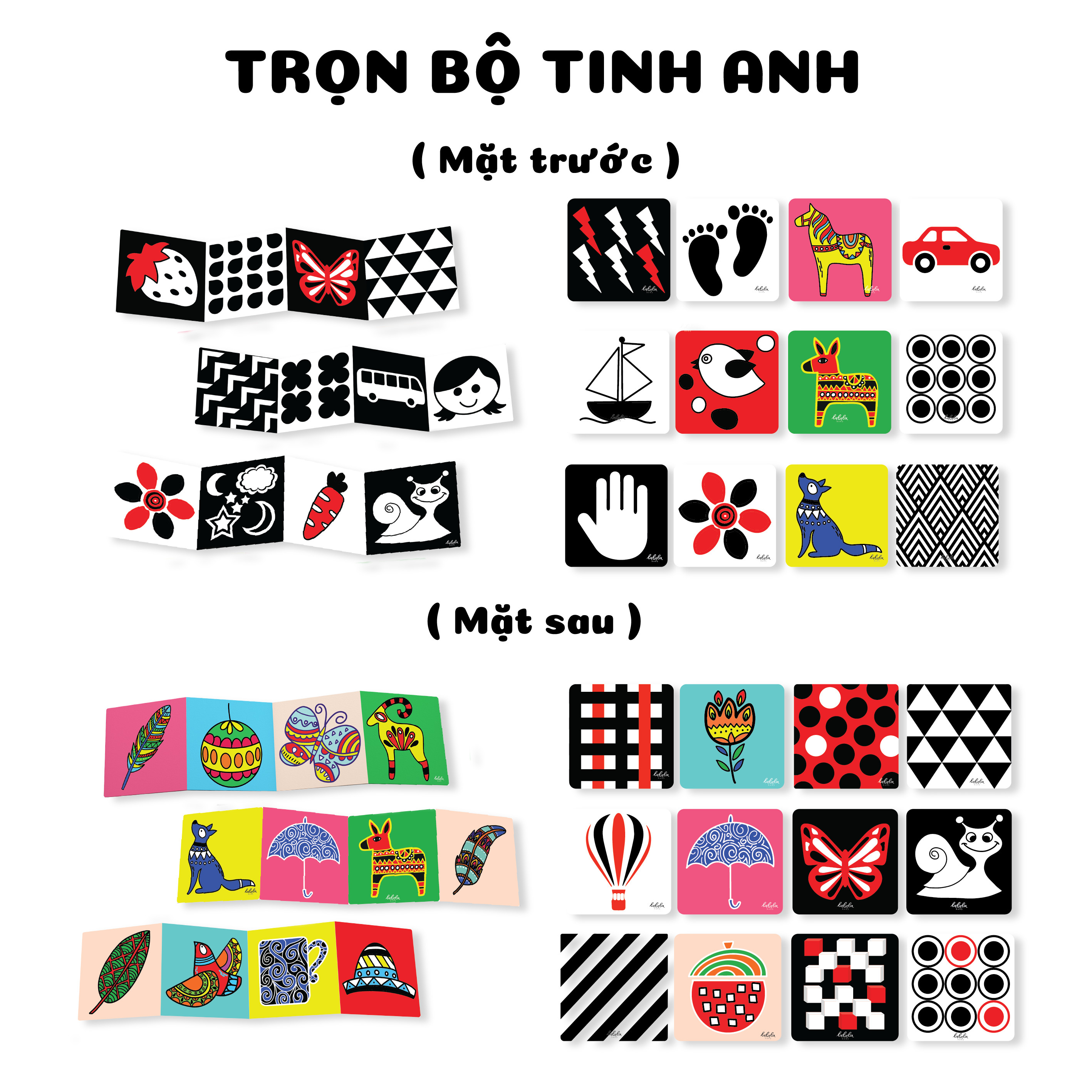 Thẻ Ziczac thích thích phát triển thị giác cho bé