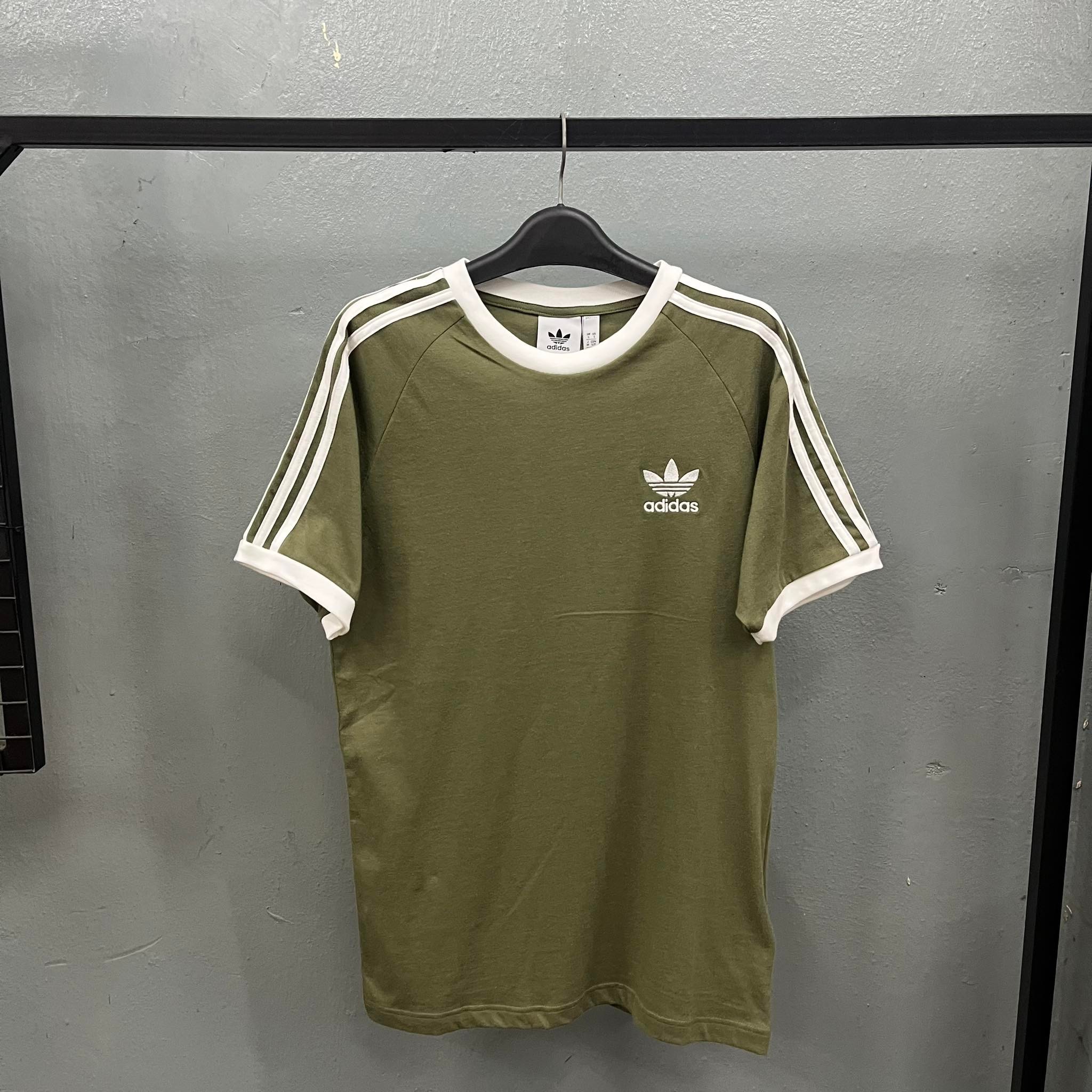 Áo Chính Hãng Adidas Adicolor Classics 3-Stripes Tee Olive Shop Xám Store