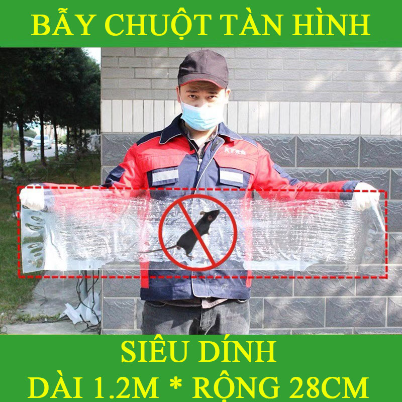 Keo dán chuột keo dính chuột keo bẫy chuột trong suốt siêu dính  kích thước lớn 1.2m x 28cm