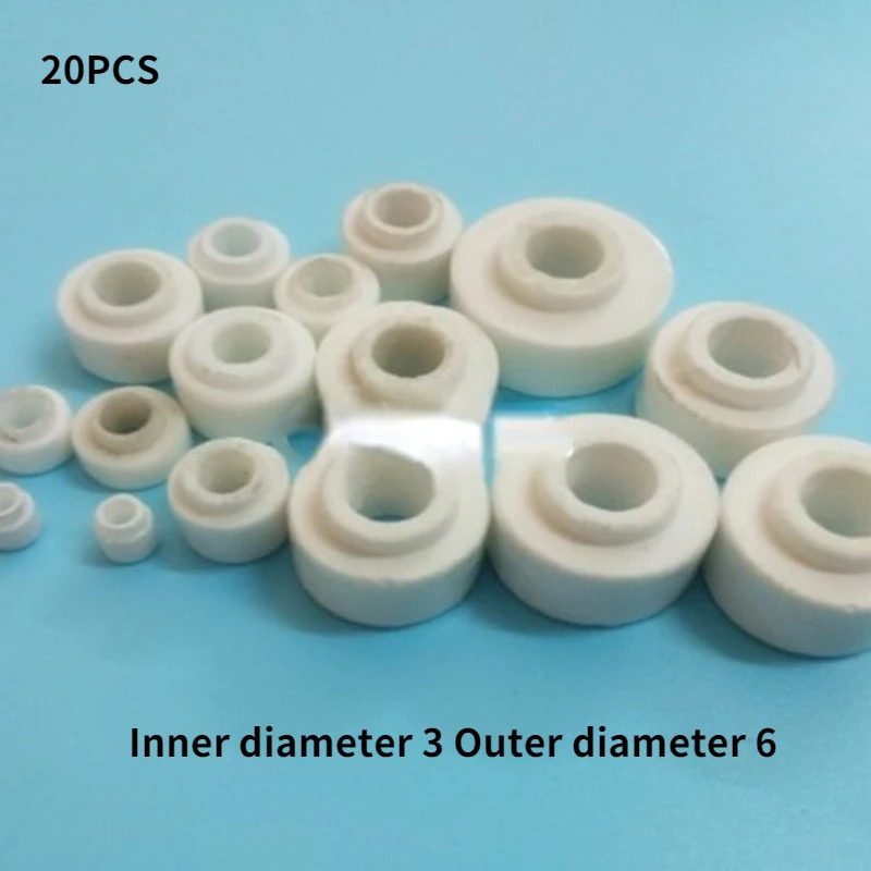 20PCS Hạt cách nhiệt gốm chịu nhiệt cao, hạt cách nhiệt gốm steatite, hạt gốm sứ, đầu nối gốm, gioăng gốm - 6
