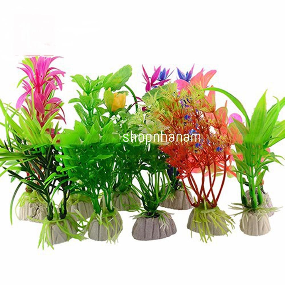 10 cây cảnh nhân tạo bằng nhựa trang trí bể cá