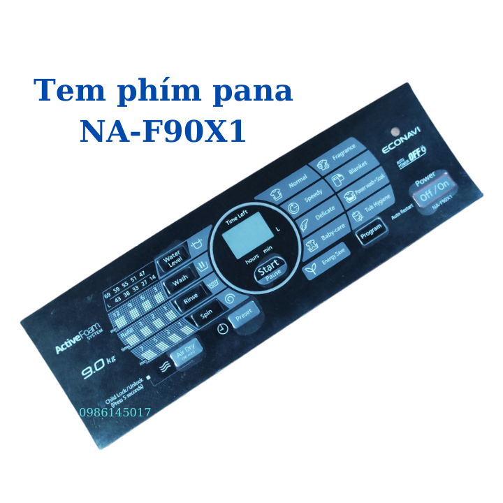 Tem phím máy giặt panasonic