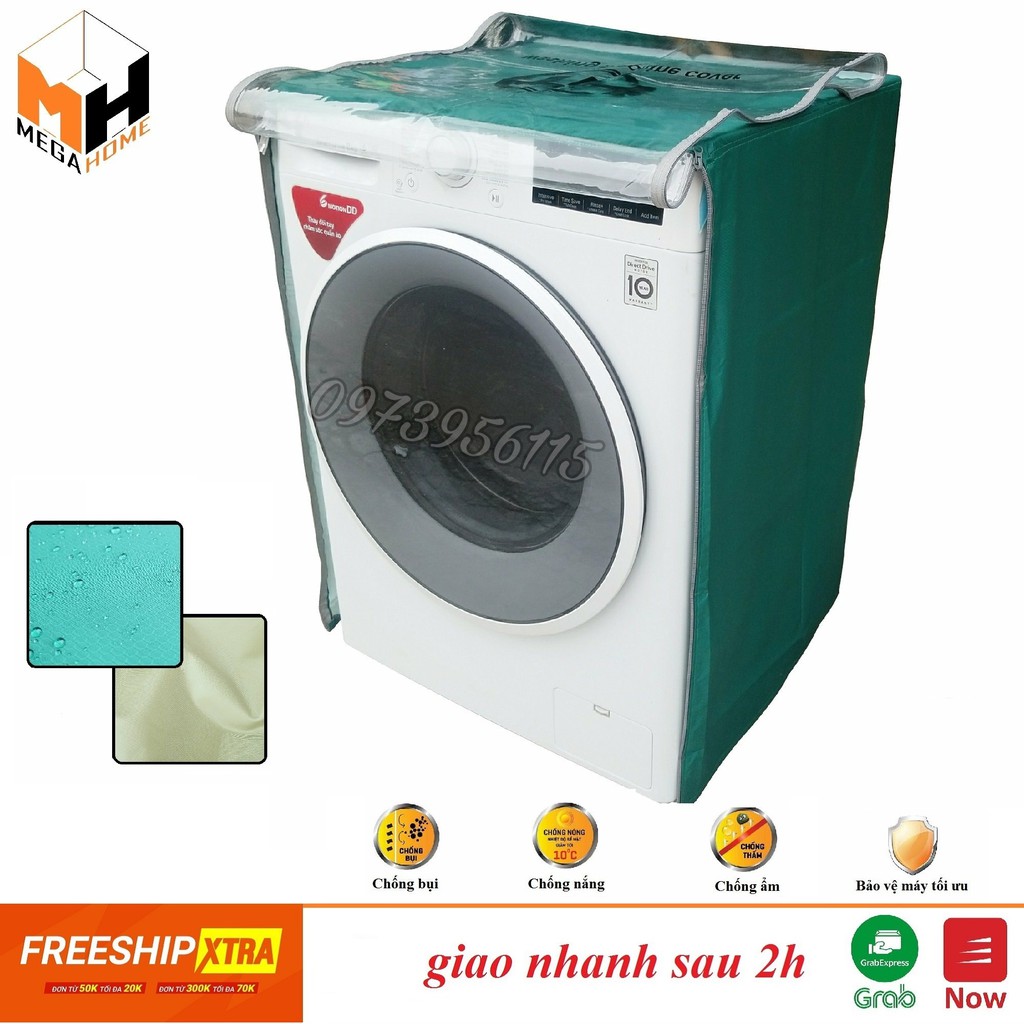 Vỏ bọc máy giặt, máy sấy cửa ngang, chất liệu vải dù cao cấp