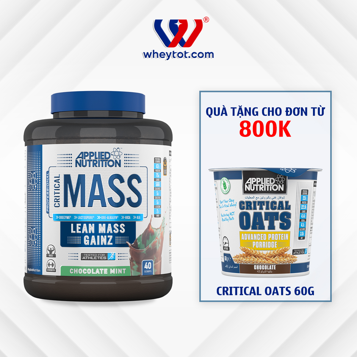 Applied Nutrition Critical Mass Professional - Lean Mass Gainer, mass tăng cân chính hãng nhập khẩu Anh Quốc