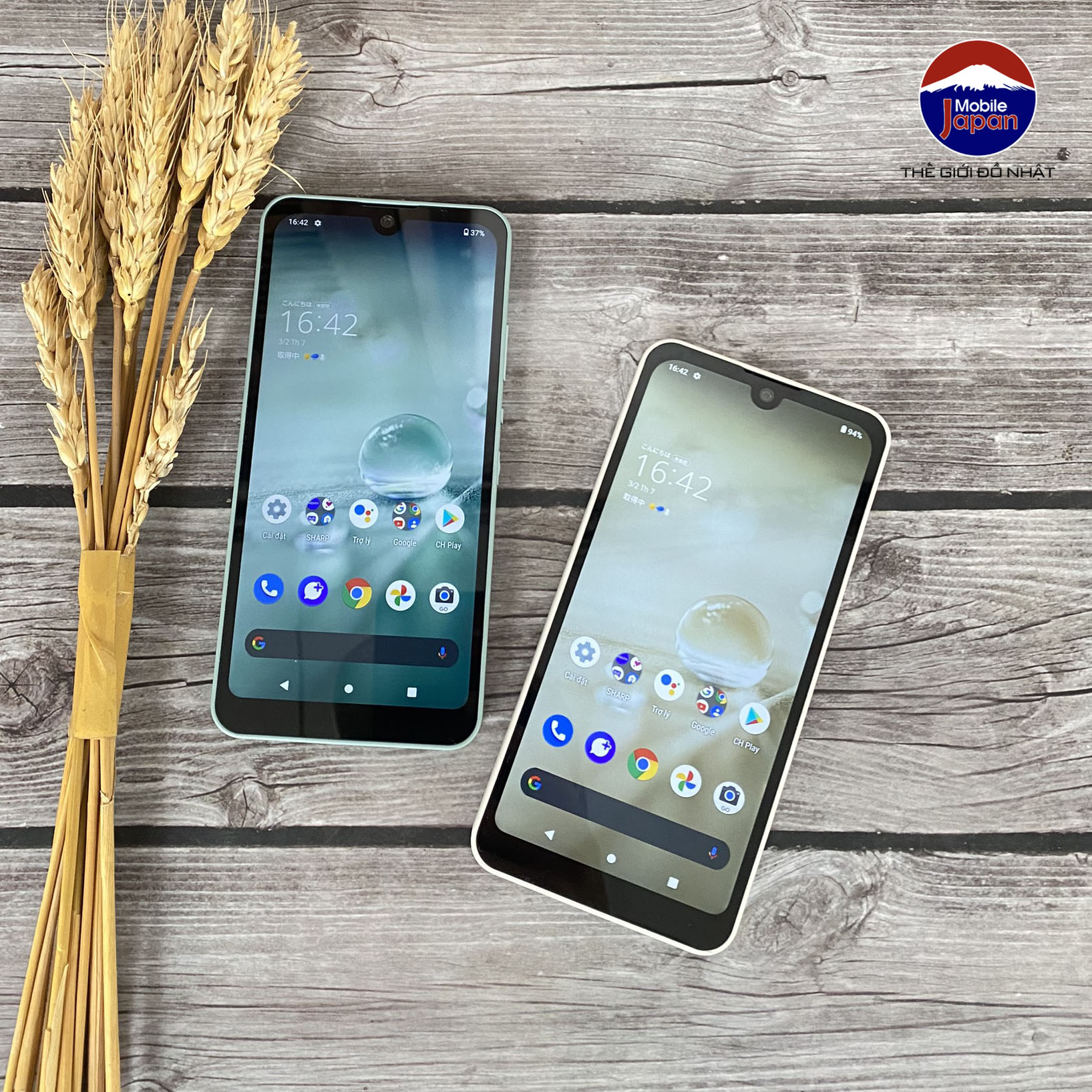 Điện thoại sharp aqous wish - Chip 5G 480 ram 4gb bộ nhớ 64gb tiếng việt 2 sim mới likenew 99%