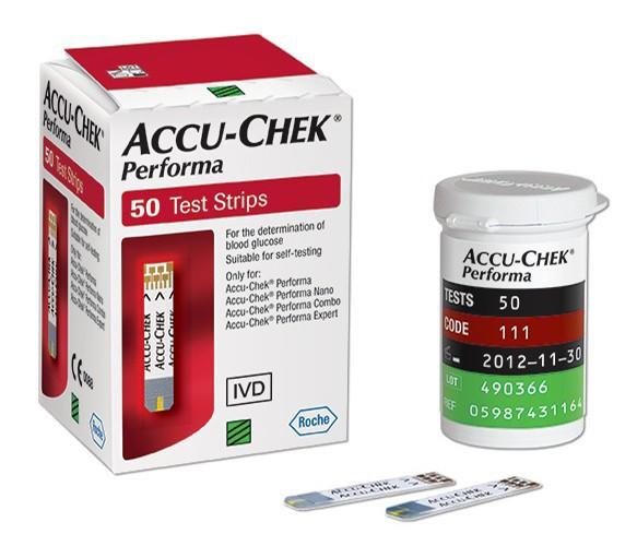 Accu check perporma blood glucose test strips 50 PCs original imported