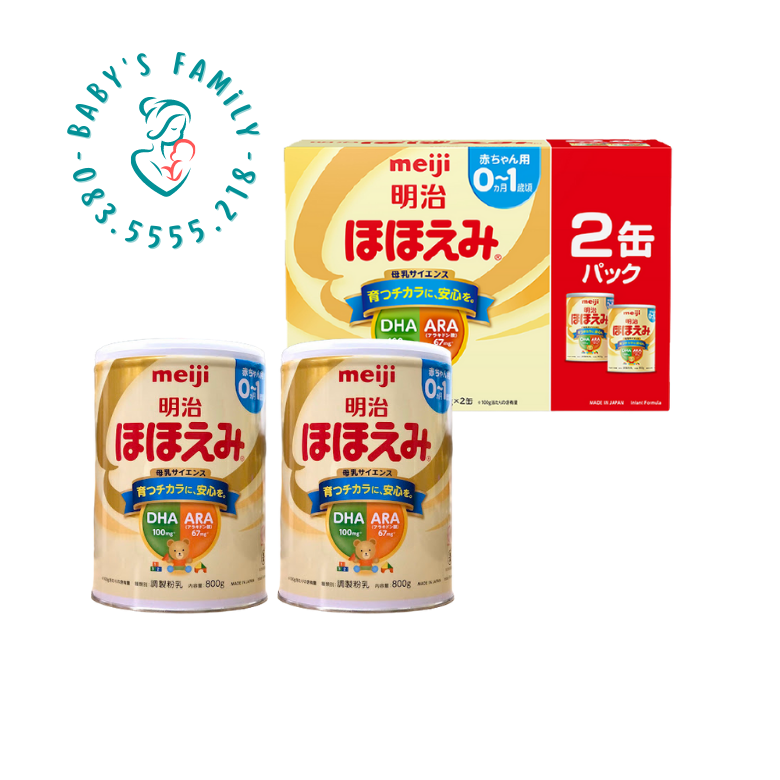(HCM) Set 2 Hộp Sữa Meiji Số 0 Nội Địa Nhật Bản Mẫu Mới - Hộp 800Gr x 2