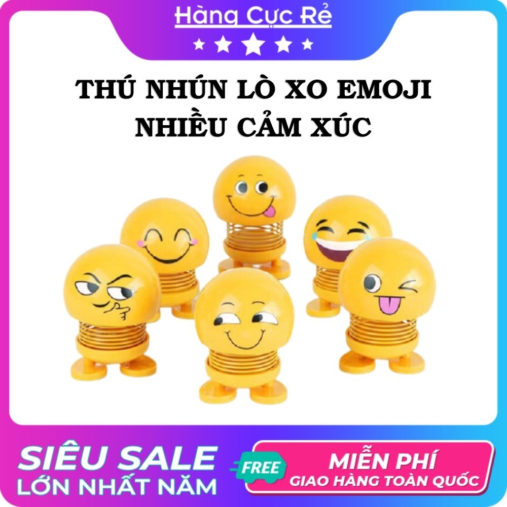 Bộ 10 thú nhún lò xo Emoji nhiều cảm xúc, đồ chơi trẻ em, trò chơi giải trí xả stress - Shop Hàng Cực Rẻ