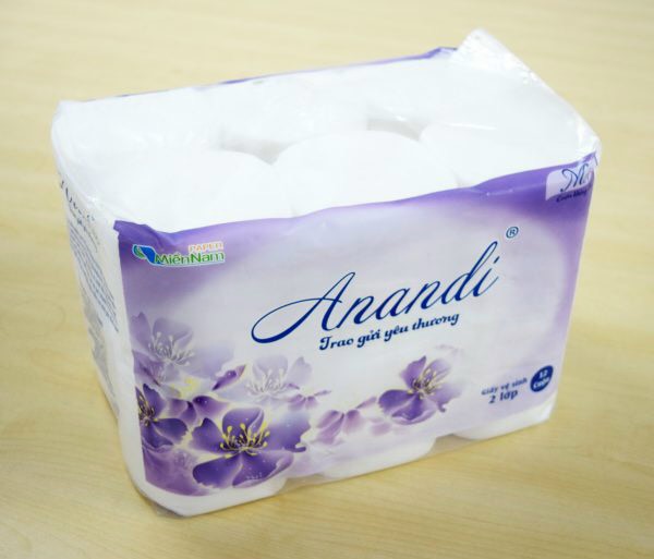 Giấy vệ sinh không lõi giá rẻ thương hiệu Anandi