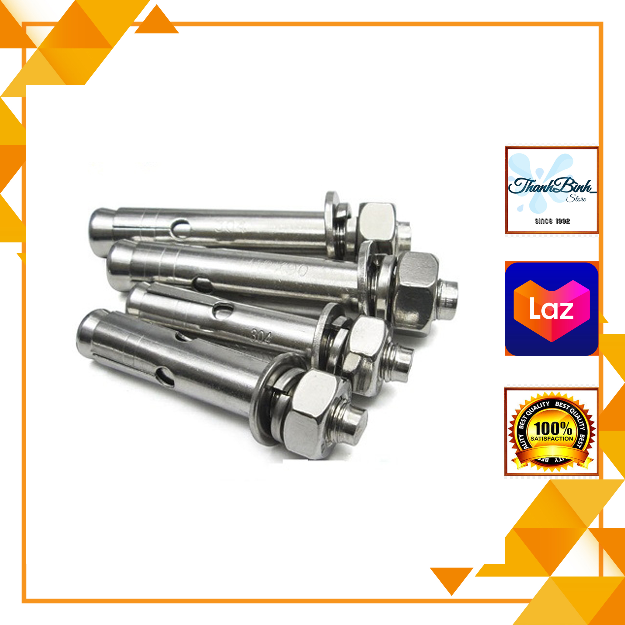 Combo 10- bulong nở inox/ tắc kê inox/ nở inox đủ kích thước