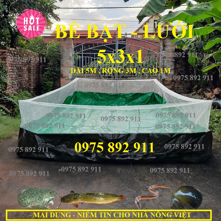 BỂ BẠT NUÔI ỐC ẾCH CÁ CHỐNG NHẢY CHỐNG BÒ