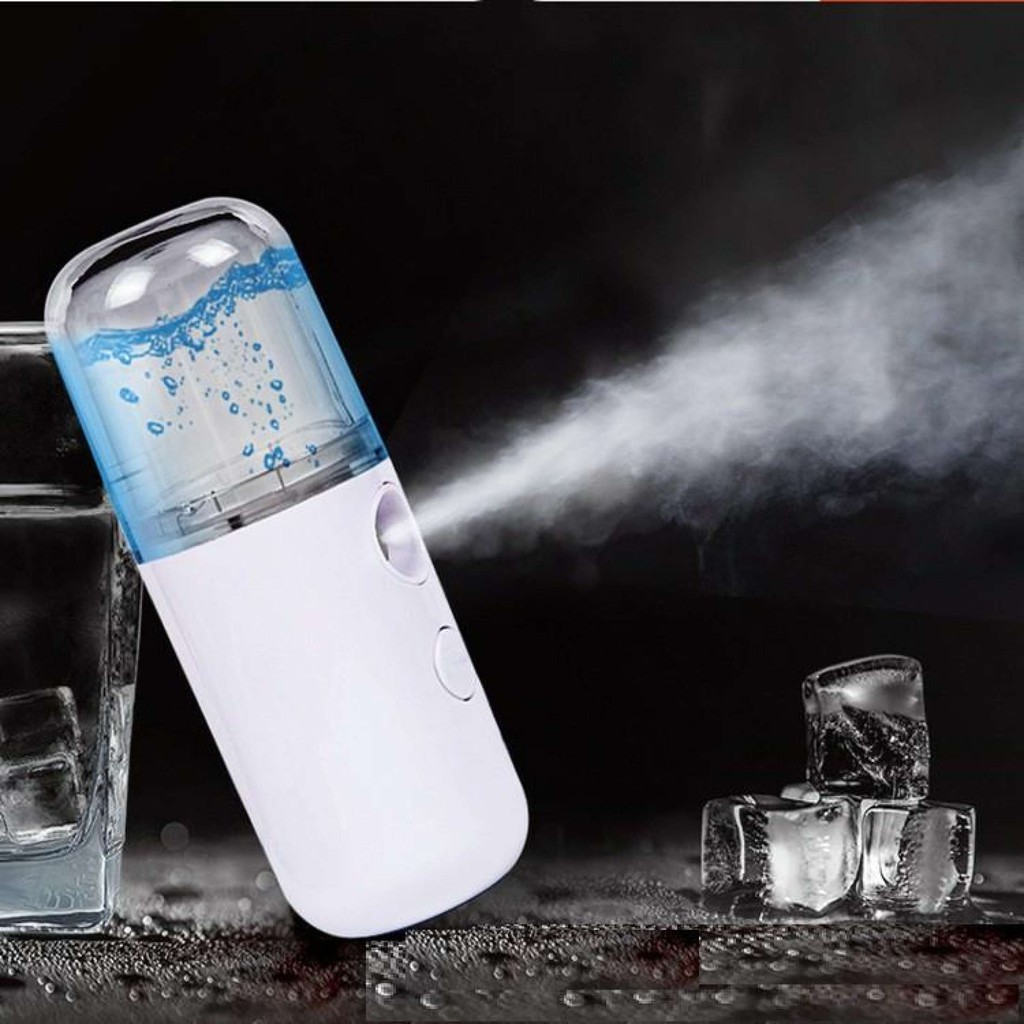 Combo 2 máy xịt khoáng mini cầm tay, máy tạo ẩm mini, máy phun sương mini nano mẫu mới nhất 2021