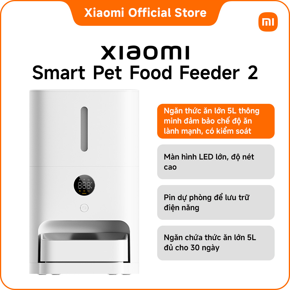 Máy chia thức ăn thông minh cho thú cưng Xiaomi Smart Pet Food Feeder 2 EU