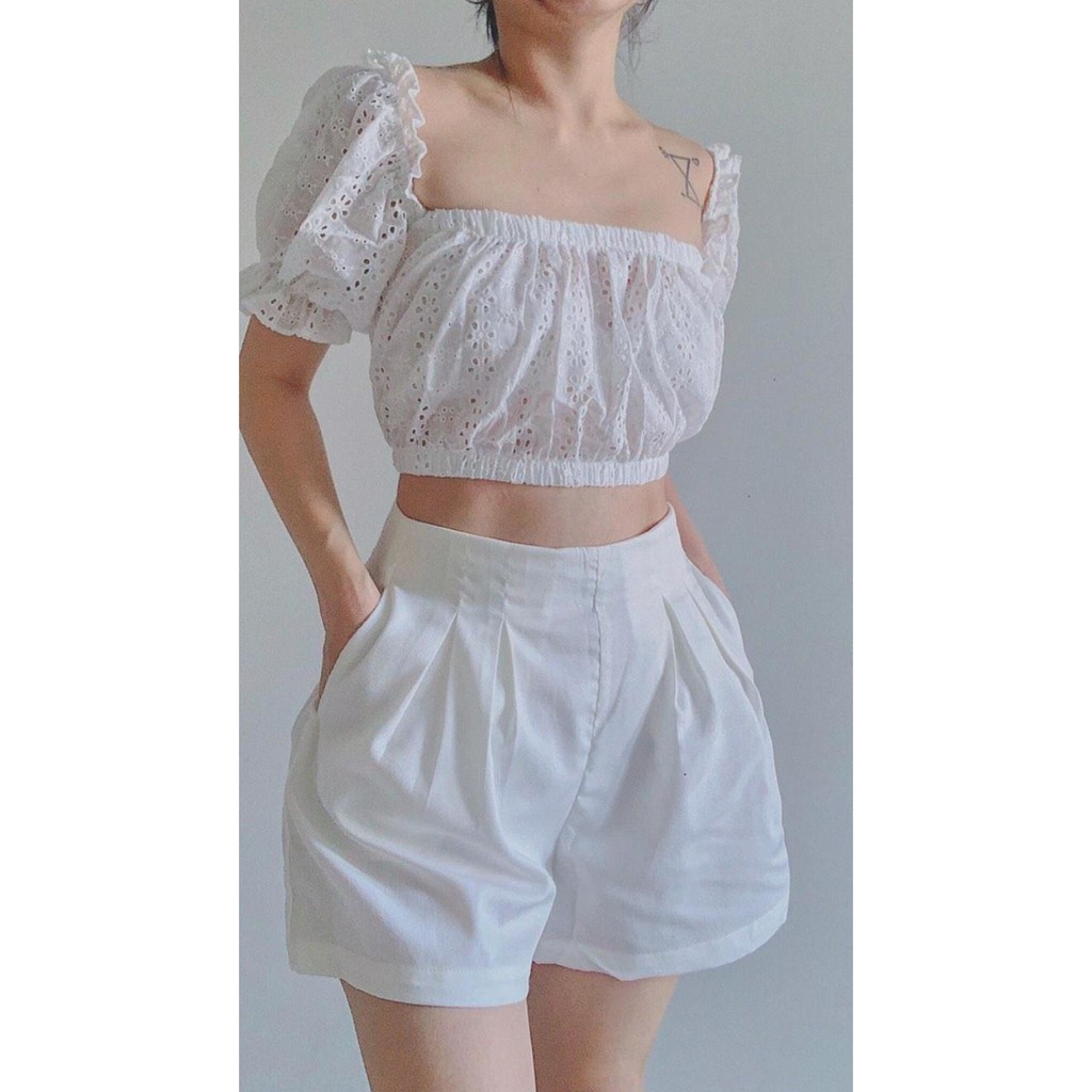 Quần short xếp li