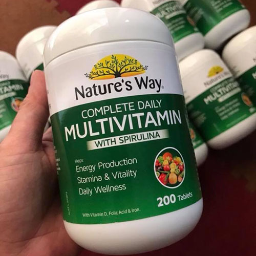 [ Hàng Úc] Vitamin tổng hợp Nature’s Way Complete Daily Multivitamin 200 Viên -cho người lớn và trẻ &gt;6 tuổi