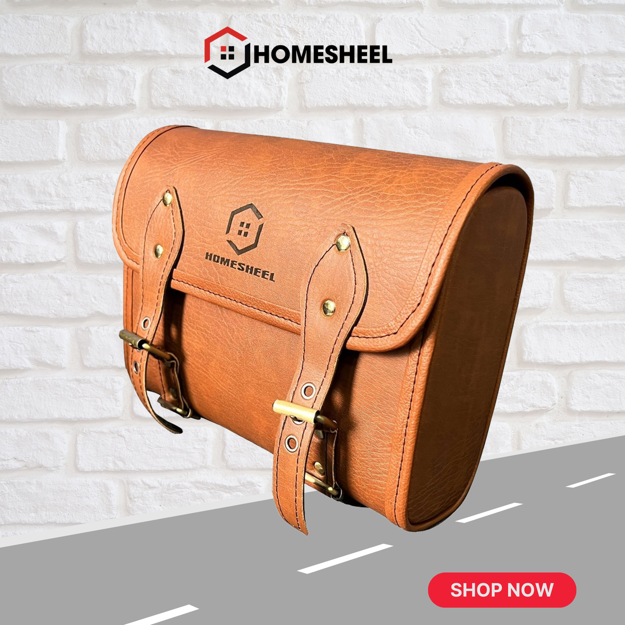 Túi da treo xe đạp Homesheel chống nước