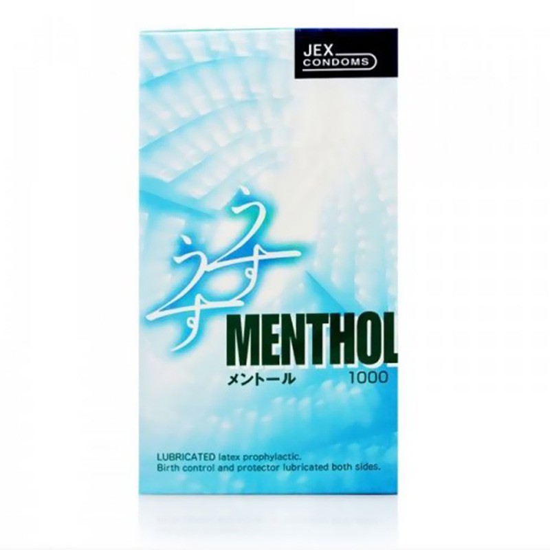 Bao cao su Jex UsuUsu Menthol bạc hà mát lạnh hộp 10 chiếc