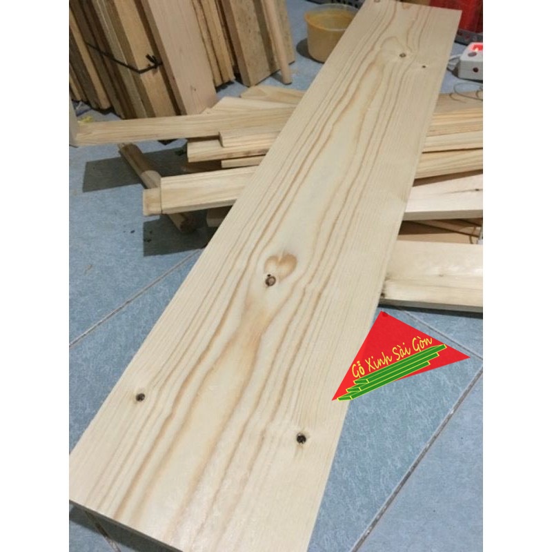 Tấm gỗ thông mới mặt lớn dài 1m rộng 20cm dày 2cm được bào láng 4 mặt
